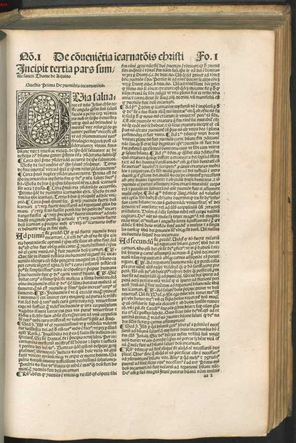 Incipit tertia pars Holzschnitt-Initiale ... din