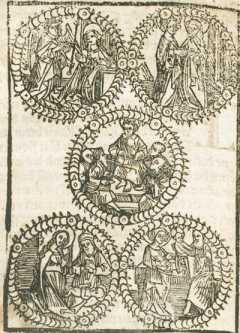 Holzschnitt: Szenen zum freudenreichen Rosenkranz ... de