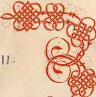 Kunstvoll gestaltete Buchstaben (123r )
