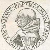 Holzschnitt: Porträt Baptista Mantuanus ... uit