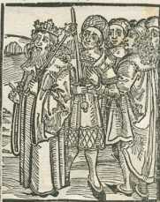Illustration: figürlicher Holzschnitt p...