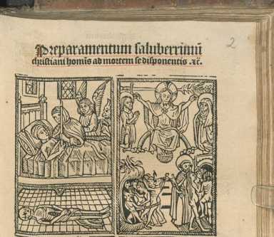 Titelblatt Illustration: Titelholzschnitt: Sterbeszene und ... from