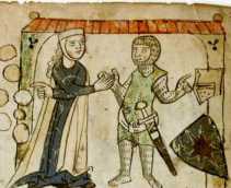 Vers 161,20-162,22.Oben: Willehalm lehnt...
