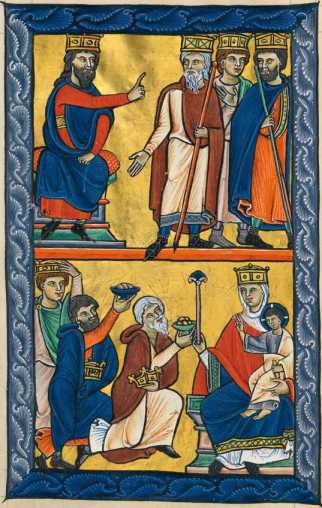 Oben: Herodes befragt die drei ... uit