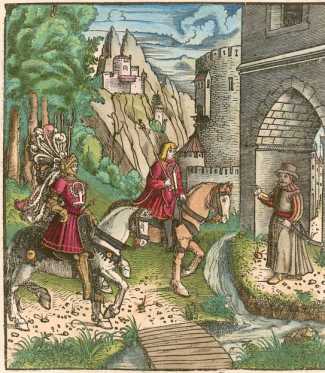 Kupferstich 25: Theuerdank und Ehrenhold ... da