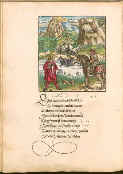 Kupferstich 29: Theuerdanks Pferd ist ... de