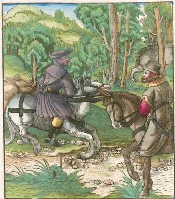 Kupferstich 51: Theuerdanks Pferd scheut ... de