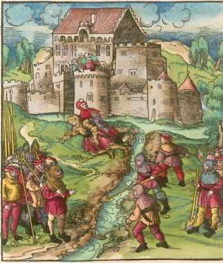 Kupferstich 94: Bei der Belagerung ... from