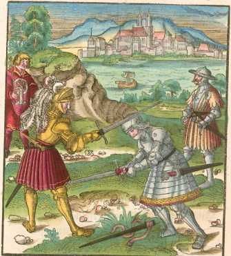 Kupferstich 106: Theuerdank kämpft mit ... uit