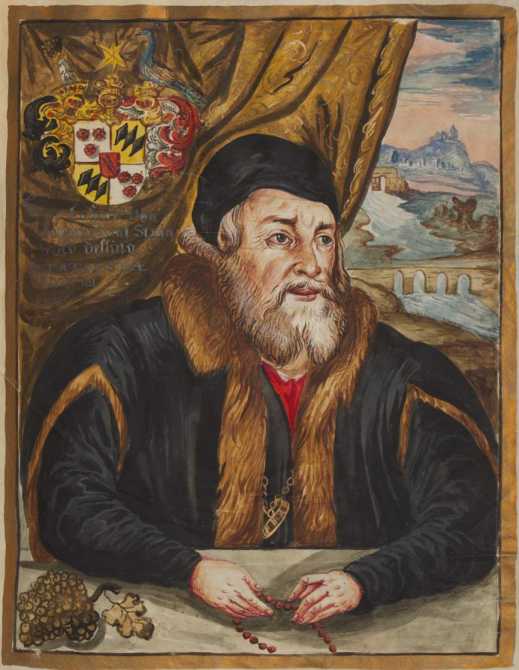 Kolorierte Illustration Großes Portrait ... aus