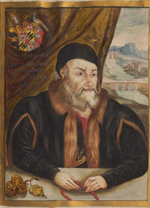 Kolorierte Illustration Großes Portrait ... aus