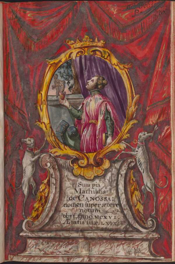 Kolorierte Illustration Portrait in Denkmalform ... uit