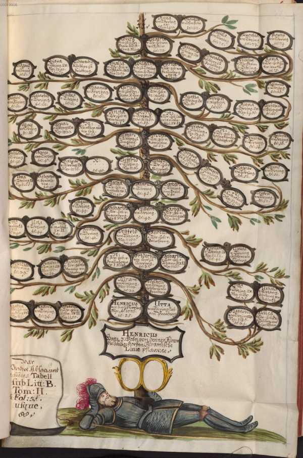 Ganzseitiger Stammbaum des Henricus
