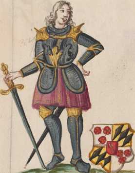 Kolorierte Miniatur Caspar von Törring:...