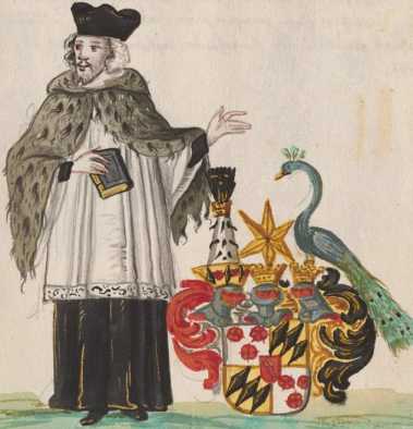 Kolorierte Miniatur Johannes von Törrin...