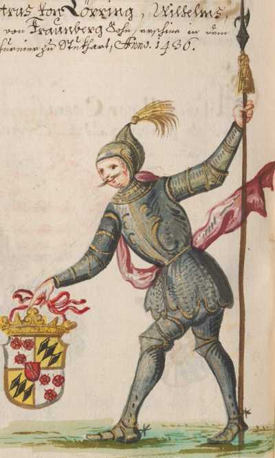 Kolorierte Miniatur Petrus von Törring:...