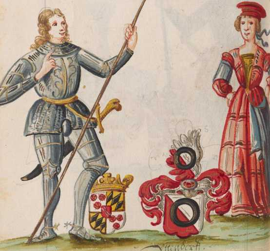 Kolorierte Miniatur: Seyfrid von Törrin...