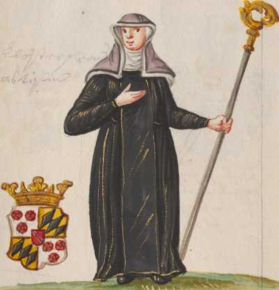 Kolorierte Miniatur Elisabetha von Törr...