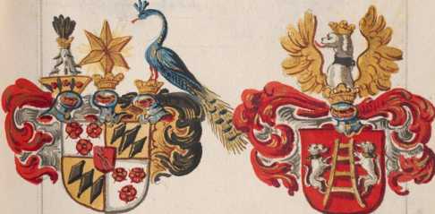 2 Wappen: Törring und Laitter
