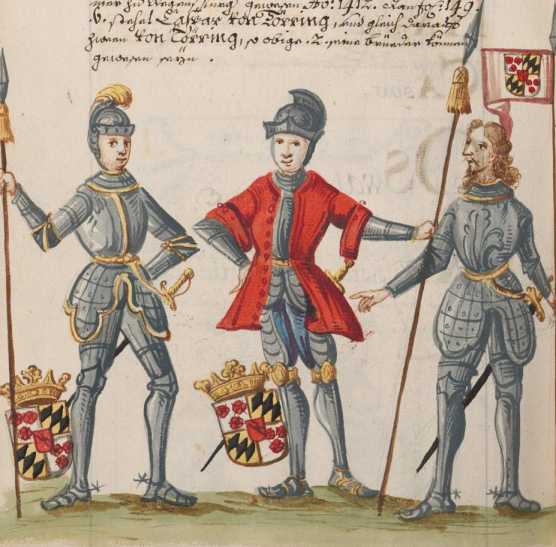Kolorierte Miniatur: Friderich, Heinrich...