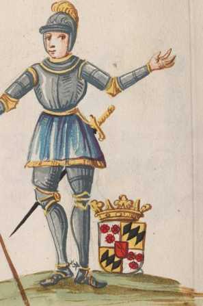 Kolorierte Miniatur Eberhard von Törrin...