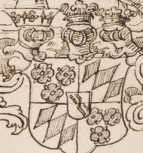 1 federgezeichnetes Wappen
