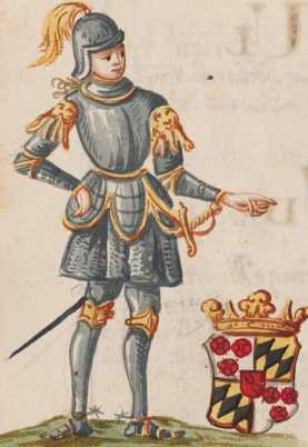 Kolorierte Miniatur Caspar von Törring: ... de