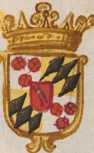 2 Wappen: Weißfeld und Törring
