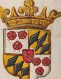 2 Wappen: Kirchberg und Törring
