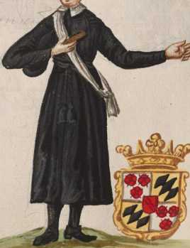 Kolorierte Miniatur: Heinrich von Törri...