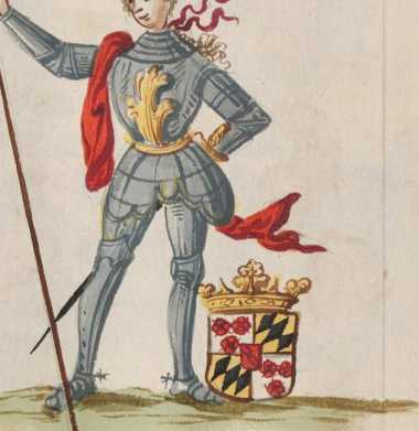 Kolorierte Miniatur XXV. Seyfrid von Tö...