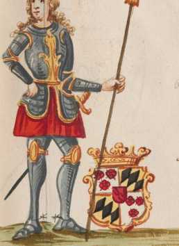 Kolorierte Miniatur Heinrich von Törrin...