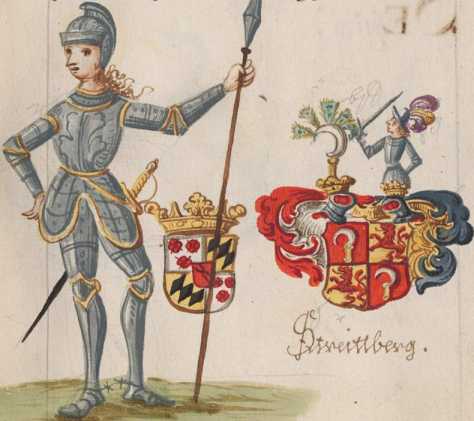 Kolorierte Miniatur XXII. Oswald von Tö...