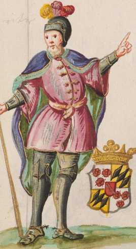 Kolorierte Miniatur Wilhelm von Törring: ... de