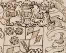 10 federgezeichnete Wappen
