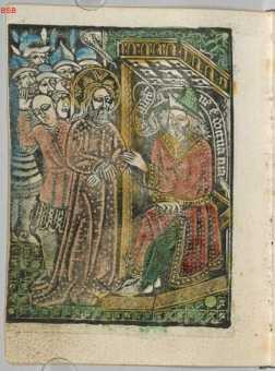 Ganzseitige Darstellung: Jesus vor Pontius ... dans