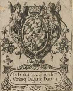 Vorderer Spiegel mit zwei Exlibris ... da