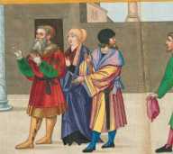 Miniatur: Petrus bei Kornelius
