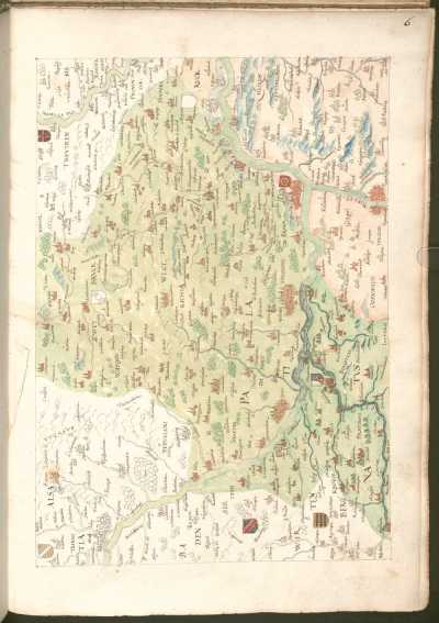 Landkarte der Pfalz mit angrenzenden ... din