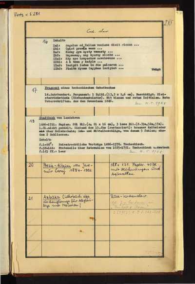 Cod.slav. 17, 19, 20, 21 dans