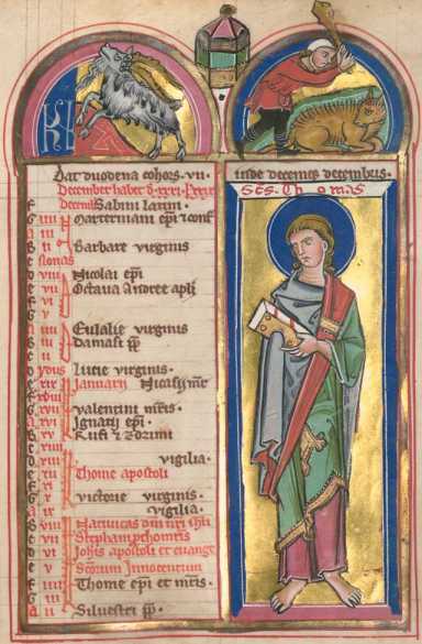 Kalenderblatt Dezember: Steinbock. Schwe...
