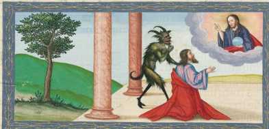 Miniatur: Vesuchung des Paulus de