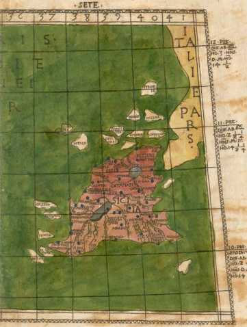 Farbige Karte: 2. Teil Sizilien (76)
