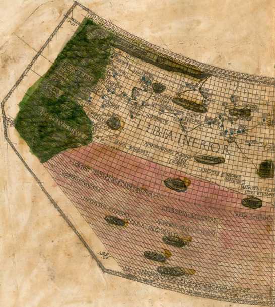 Farbige Karte: in 2 Teilen ... din