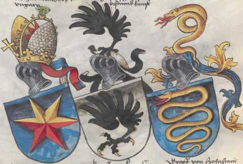 Sechs Grafenwappen de