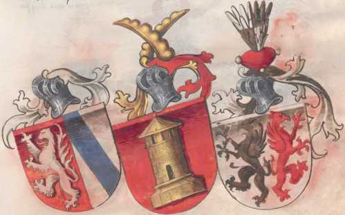 Sechs Herren-Wappen (223)
 aus