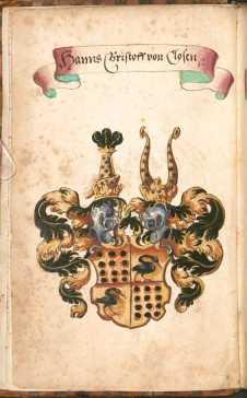 Farbige Wappendarstellung: Hanns Christoff von ... aus