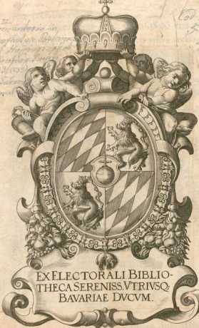 Vorderer Spiegel mit Exlibris der ... dans