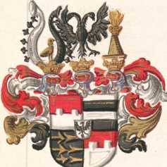 Kolorierte IIlustration Wappen Preysing, Törring ... from
