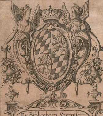 Vorderer Spiegel mit zwei Exlibris ... from